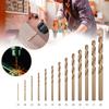 13PCS Twist Drill Bit Set M35 Cobalt Containing Professional Spiral Drill Bits In 13 Sizes HSS Auger Bit for Wood Plastic Metal