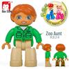 BaoSiZhi Совместимые с Duplo Большие Пластиковые Строительные Блоки Аксессуары для Минифигурок