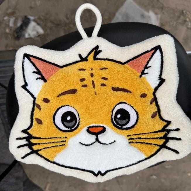 Cute Cartoon Shen Xiaobao Hand Towel Hanging Hand Towel Water-absorbing Quick-drying Thickened Children's Coral Fleece Soft Towel