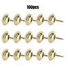 100Pcs Upholstery Nail Antique Brass Iron Furniture Decorative Drawing Pin Accessories 11x17mmGold
