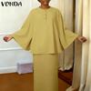 Women Round Neck Batwing Sleeve Casual Loose Oversized Blouse Tops