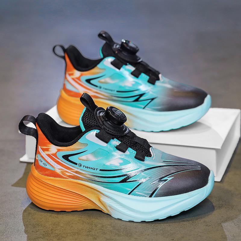 Boys' Sports Shoes 2025 Autumn New Leather Waterproof Children's Running Shoes Medium and Large Children's Students and Girls' Casual Shoes