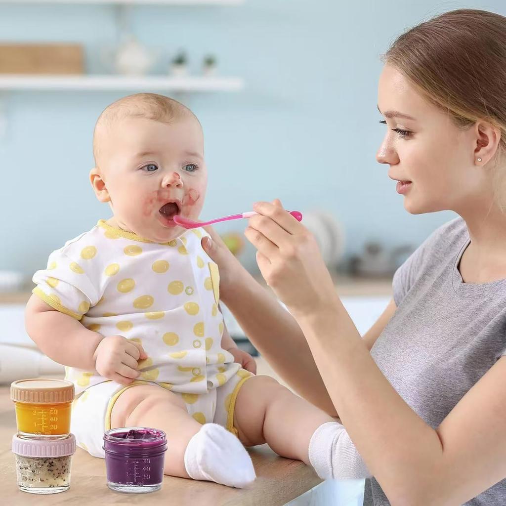 Glasbehälter für Salatdressing, auslaufsicher, 58 ml, kleine Gewürzbecher für Lunchboxen, Dip-Sauce mit Deckel, wiederverwendbare Marmeladenflasche, Einweihungsgeschenke
