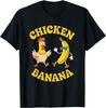 ObRenKi Kurczak Banan Mem Kreskówka Humor Koszulka T-Shirt