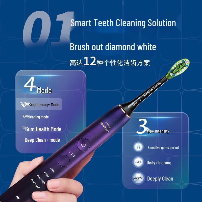 Philips Sonicare DiamondClean 9000 Smart Electric Toothbrush CN plug (adapter included)