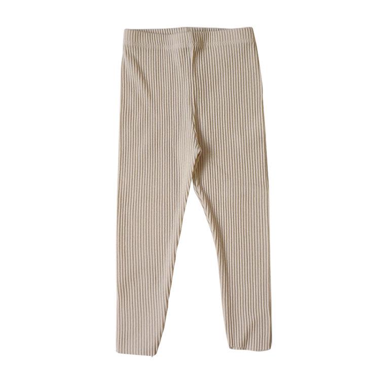 Autumn Ribbed Cotton Leggings for Babies and Kids - Multicolor Pajama Pants