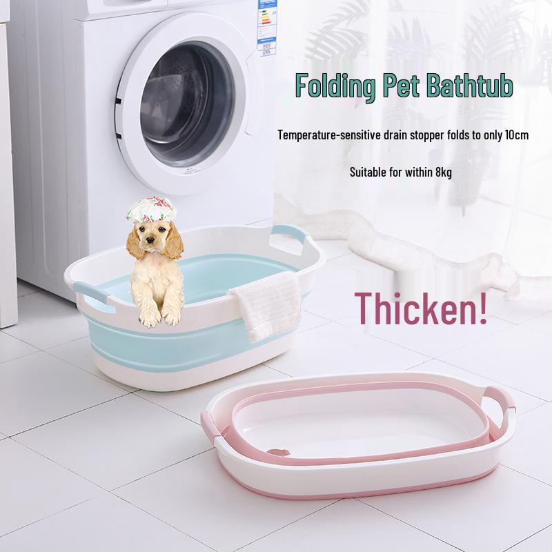 Foldable Pet Bath Tub for Small Dogs and Cats