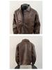 Men's Trendy American Retro PU Leather Lapel Jacket for Spring & Fall