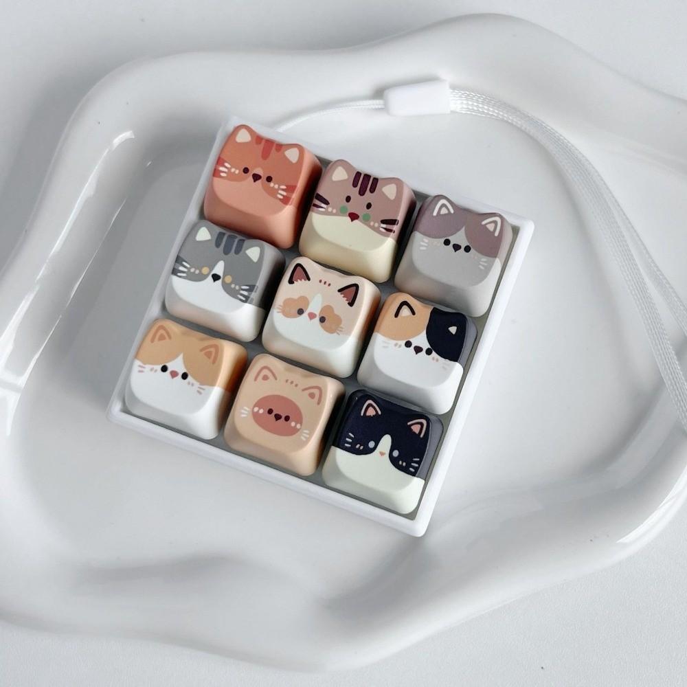 Cat Fidget Toy Keycap Keychain Reduction Keyboard Fidget Toy Bag Pendant