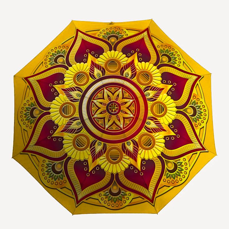 

1PC Mandala Artwork Personality Umbrella with 8 Frames, Automatic Open, Durable Frame, Quality Craftsmanship y250912157