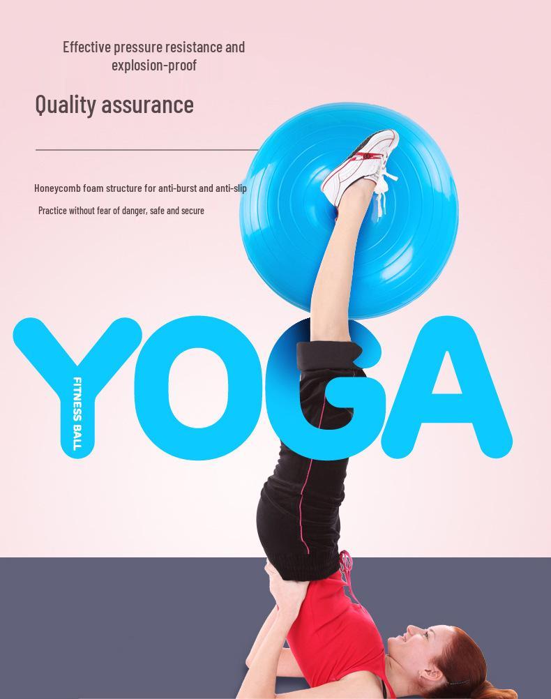 Stability Slimming Yoga Ball: Thickened PVC Explosion-Proof Inflatable Fitness Ball