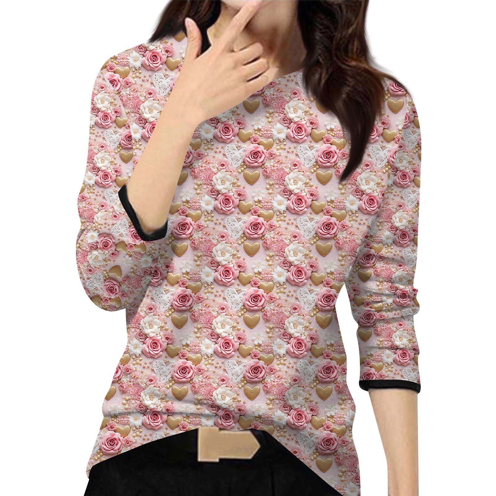 

Женский повседневный модный топ с принтом, круглым вырезом и длинными рукавами, пуловер XL арбуз красный