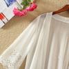 Summer Women Lace Cardigan Long Sleeve Sun Protection Clothing Shawl Outerwear Simple Wearing Cardigan Female Ladies Coat Jacket