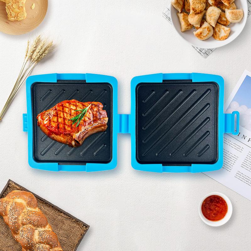 Microwave Toastie Sandwich Maker Food Grade Silicone with Butter Knife Dishwasher Safe Fast Cooking Kitchen Tools for Home