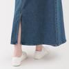 MUJI Damen Stretch Denim A-Linien-Rock, Blau, Größe L, BE1Z3A5A