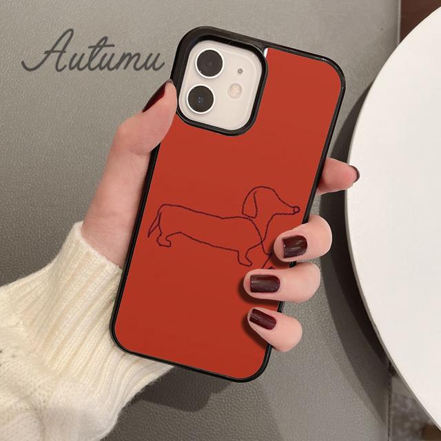 Cute Sausage Dog Phone Case for iPhone 11 12 13 14 Pro Max Mini X XR XS SE 2020 5 6S 7 8 Plus Samsung Galaxy S21 S22 Cover Shell