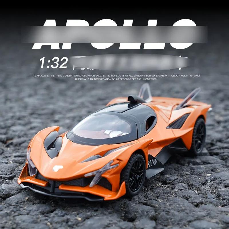 1/32 APOLLO EVO Alloy Car Model High Simulation Diecasts Toy with Sound and Light Pull Back Vehicles Decoration Toys  for Kids Gift