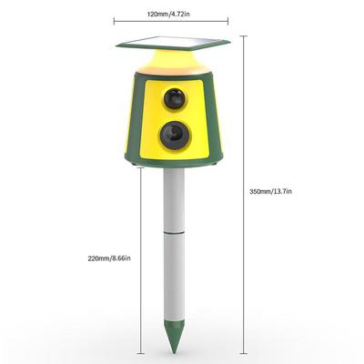 USB Rechargeable Outdoor Waterproof Animals Driving Device Solar Energy PIR Sensor Animals Repeller