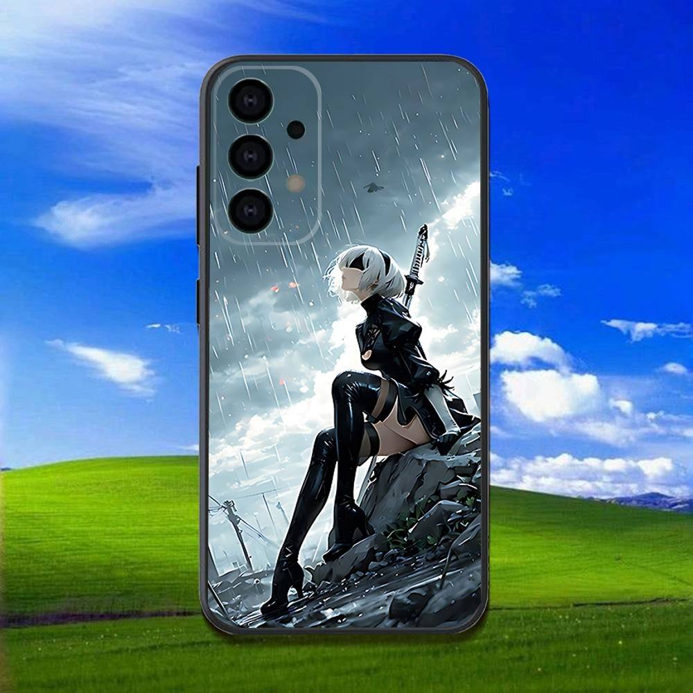 

Чехол для телефона N-Nier Automata для Samsung Galaxy A13, A21s, A22, A31, A32, A52, A53, A71, A80, Мягкий черный корпус Samsung a31