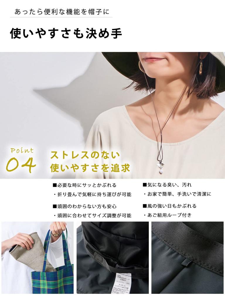 CHARM Wearable Parasol Rare UV Protection Blackout Hat Hat Summer 99.9% [Free Size/Light Gray] Women's