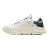 Anta Lifestyle Series Fabric Synthetic Leather Shock Absorbing Non-Slip Wear-Resistant Low-Top Casual Shoes Men Sneaker White Green 912048820-8