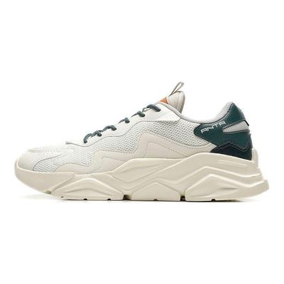 Lifestyle Serie Stoff Synthetisches Leder Stoßdämpfend Rutschfest Abriebfest Low-Top Freizeitschuhe Herren Sneaker Weiß Grün 912048820-8