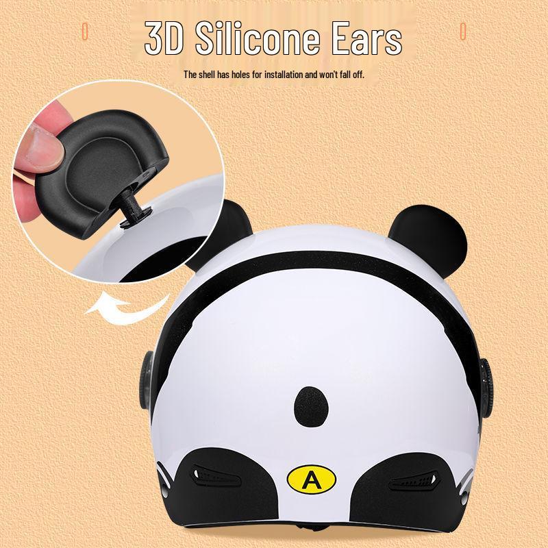 Trendy Street-Style Half Helmet with Eye Protection for Young Riders