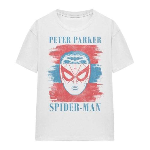 Spider-Man Womens/Ladies Peter Parker Stripe T-Shirt