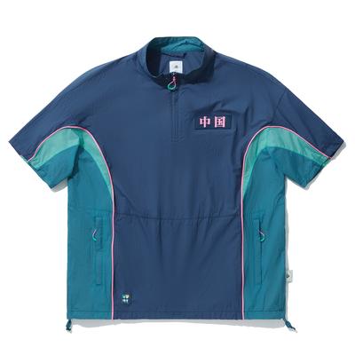 Li Ning Reignite Serie Colorblock Halb-Reißverschluss Stehkragen Bequemes Atmungsaktives Locker Geschnittenes Kurzarm-T-Shirt Unisex Oberteile APLU929-2