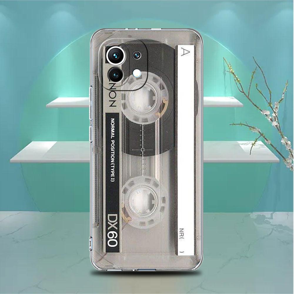 Vintage Camera Cassette Clear Case For Xiaomi Mi Poco X3 NFC M3 Pro F3 F1 11 Lite 12 Note 10 11T 9T Transparent Phone Cover