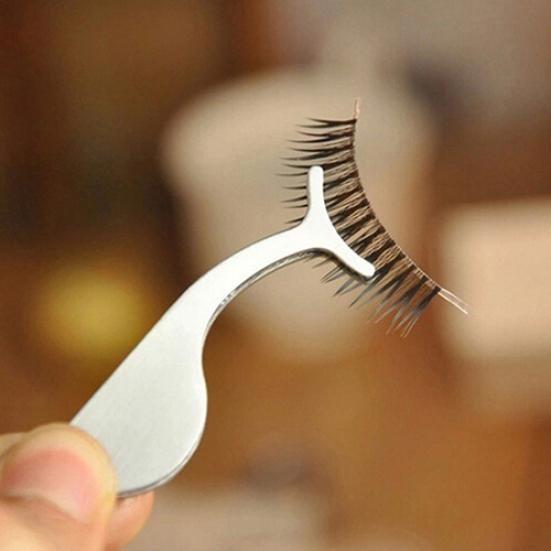 1Pc Modern Beauty Tool False Eyelashes Extension Clamp Auxiliary Tweezers Clip