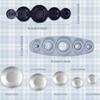 100 Pcs Cover Button Kit, Aluminum Alloy Craft Kit 5 Different Sizes With 5 in 1 Tool for DIY Covered Buttons, Clothes, Hats, Sweaters, Backpacks and