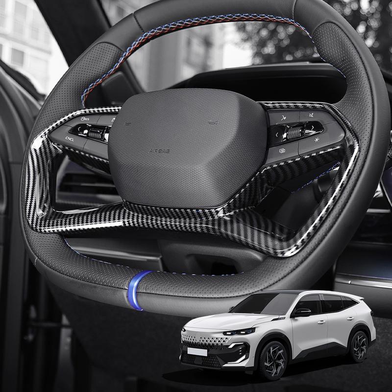 1PCS For Renault Filante 2026 2027 LHD/RHD Car Steering Wheel Button Cover Interior Accessories Carbon/Wood/Black Style ABS