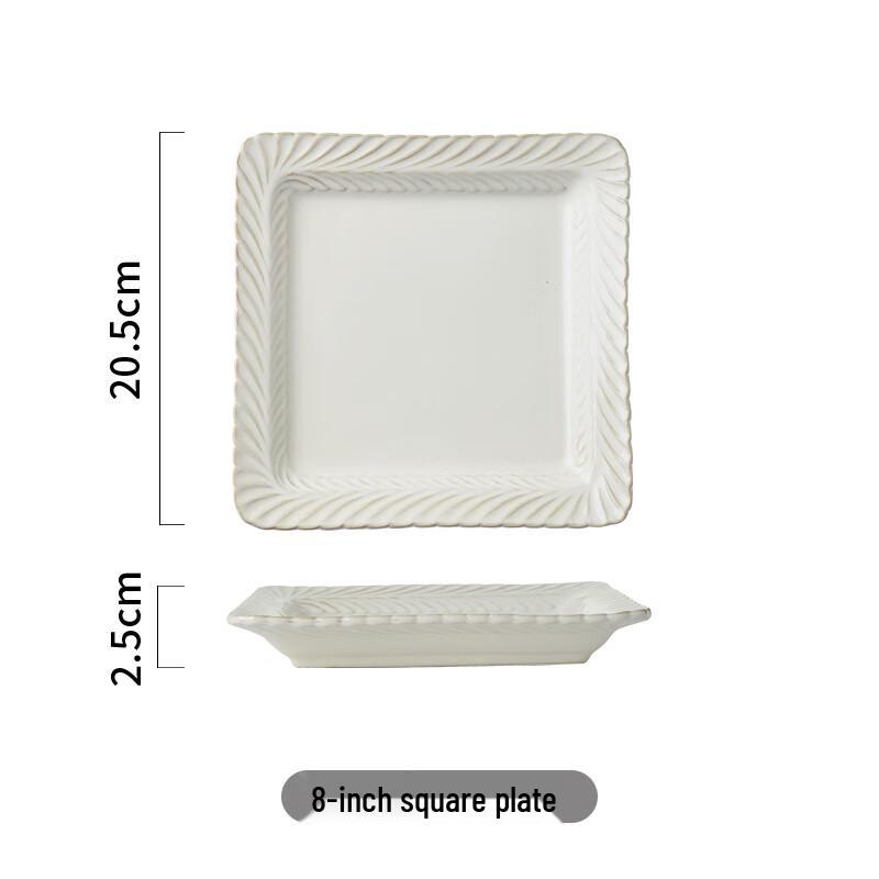 Retro Nordic Ceramic Dinner Plate