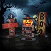 Halloween Pumpkin Ghost Wooden Ornaments 2026 Halloween Party Home Desktop Decoration Horror Props Gift