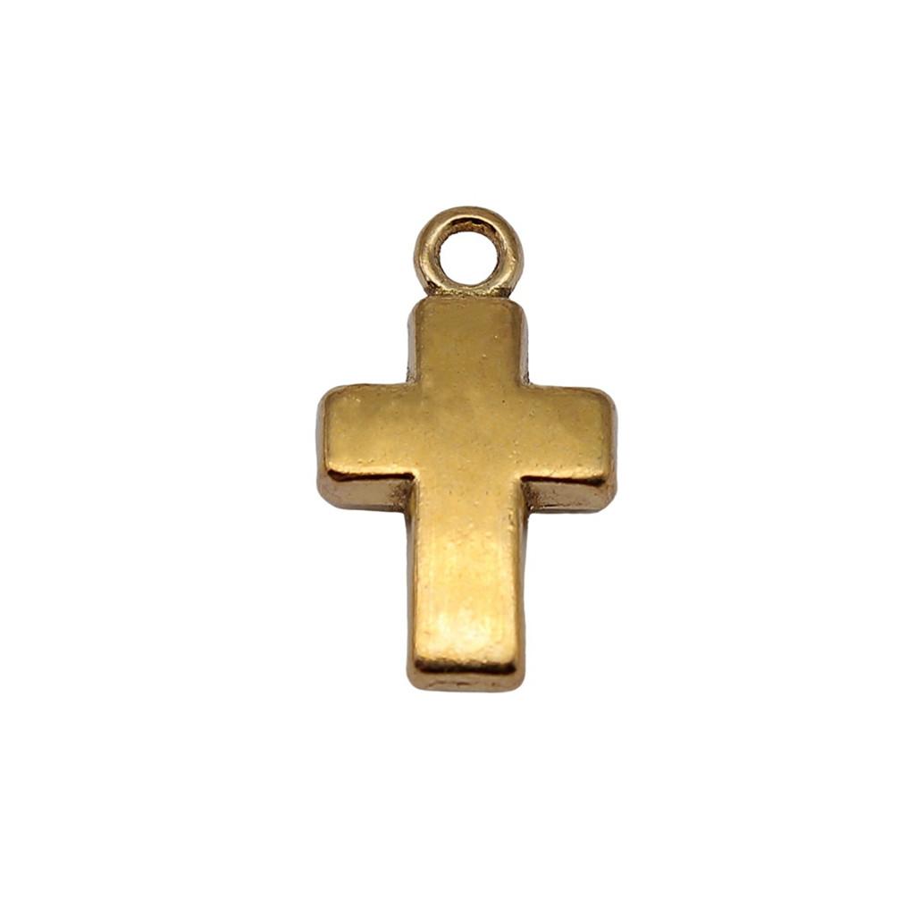 Vintage Cross Charms Multi Color Alloy Pendants For Religious Christian Jewelry