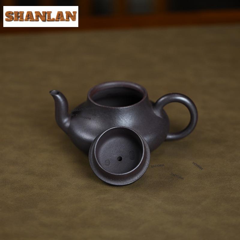 HOYIHM 150ml Retro Yixing Purple Clay Teapots Handmade Junde Pot Raw Ore Stone Red Mud Kettle Zisha Tea Set Cafes Collection