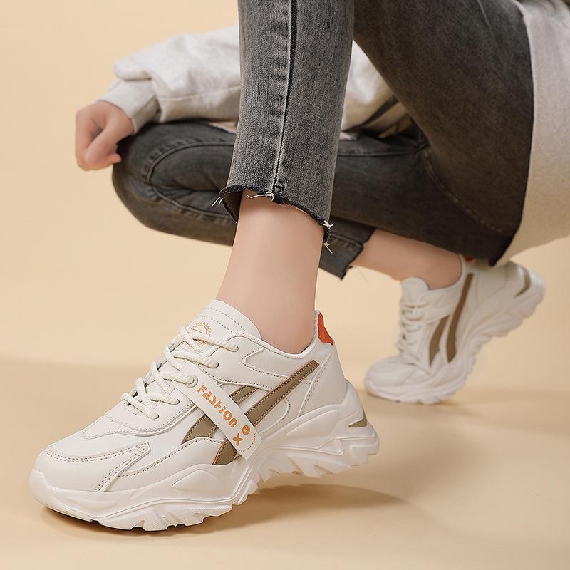 Spring new muffin platform dad shoes women's casual sports women's shoes round head comfortable running shoes