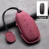 Leather Car Key Case Cover for BYD DENZA D9 2025 for Denza D9 DM-i 2025 2025 Auto Key Fob Shell Car Styling Keychain Accessory