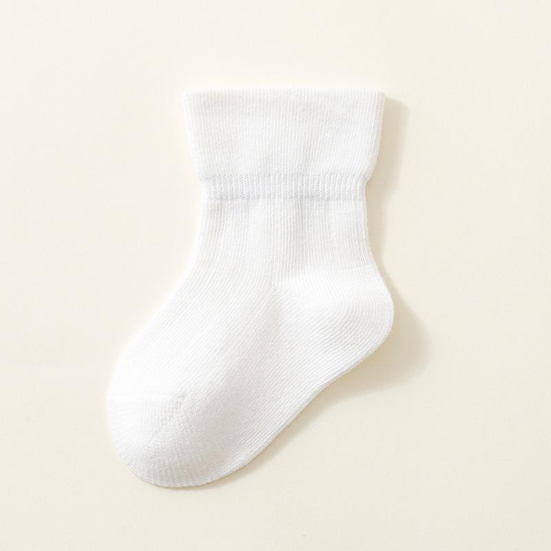 Kids Cotton Socks For Girl Boys Casual Solid Children's Socks For Baby Toddler Comfortable Soft Socks For Babies Spring Autumn