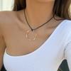 Simple geometric love hollow pendant necklace hip-hop sweet and cool irregular versatile necklace