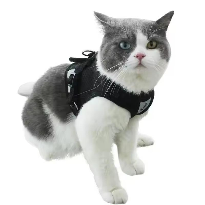 Cat Collar Vest Harness Leash for Dogs Cats Kitten Adjustable Reflective Puppy Lead Travel Walking Rope Pet Accessories Supplies