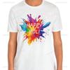 Happy Holi Graphic Printed T-shirt Casual Fashion Loose Harajuku Hip Hop Unisex Tshirt Streetwear Short Sleeve Y2k Breathe Te...