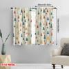 2pcs 2D flat printing Merry Christmas Curtain Forest and Snow Durable 100% Polyester Fabric Without Electricity Festive Holiday