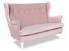 Ari Scandinavian Wing Sofa, Non-folding, Family Meble, Powder Pink