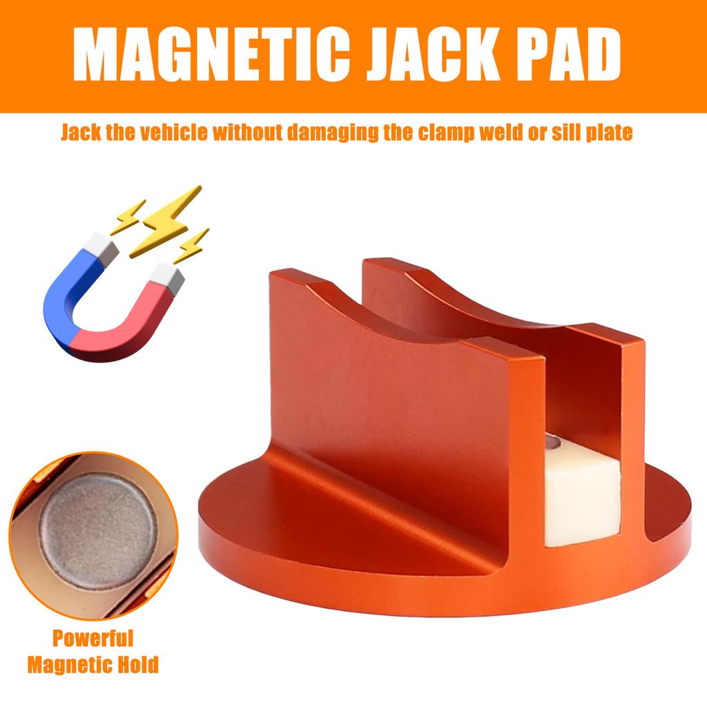 Magnetic Jacking Pad Pinch Weld Adapters Slotted Pinch Weld Pad Stable Support Frame Lifting Accessories Easy to Use