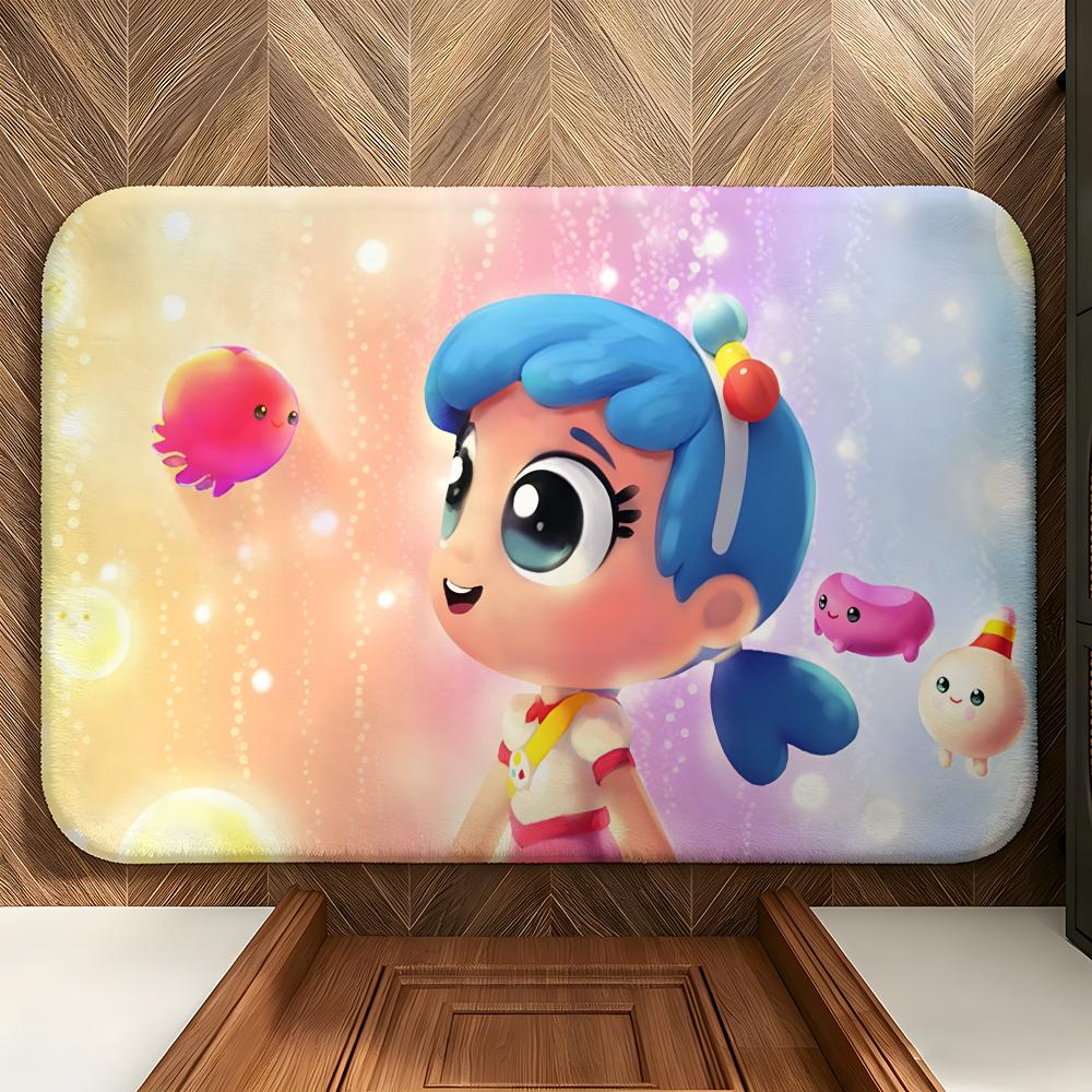Cartoon T-True Floor Mat Soft Flannel Floor Mat Suitable for Entryways, Living Rooms, Bedrooms, and Bathrooms