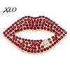 Clothing Pins Sexy Rhinestone Lip Brooch for Women, Red Shape Lapel Daily Wear Pin, Accessory Suits Coats Scarves Shawls Bags Design Jewelry