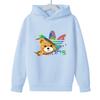 Unisex Autumn Plus Velvet Printed Hoodie - Casual Versatile Outerwear for Men, Women, and Children