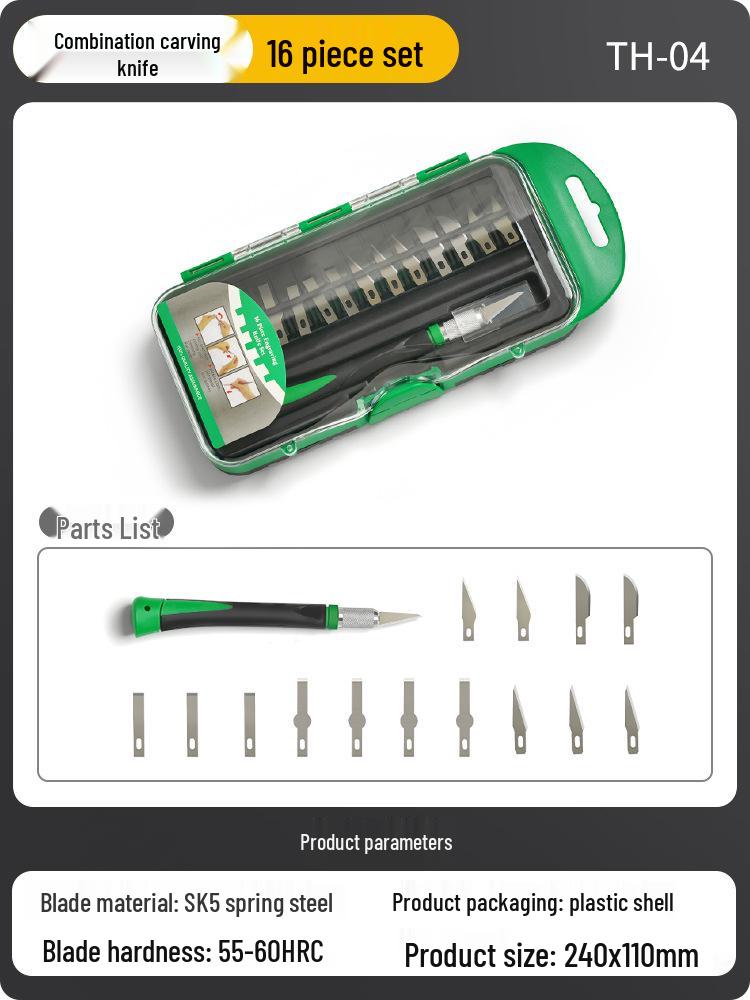Handmade Carving Knife & Stamp Set for DIY Paper, Fruit, and Vegetable Engraving